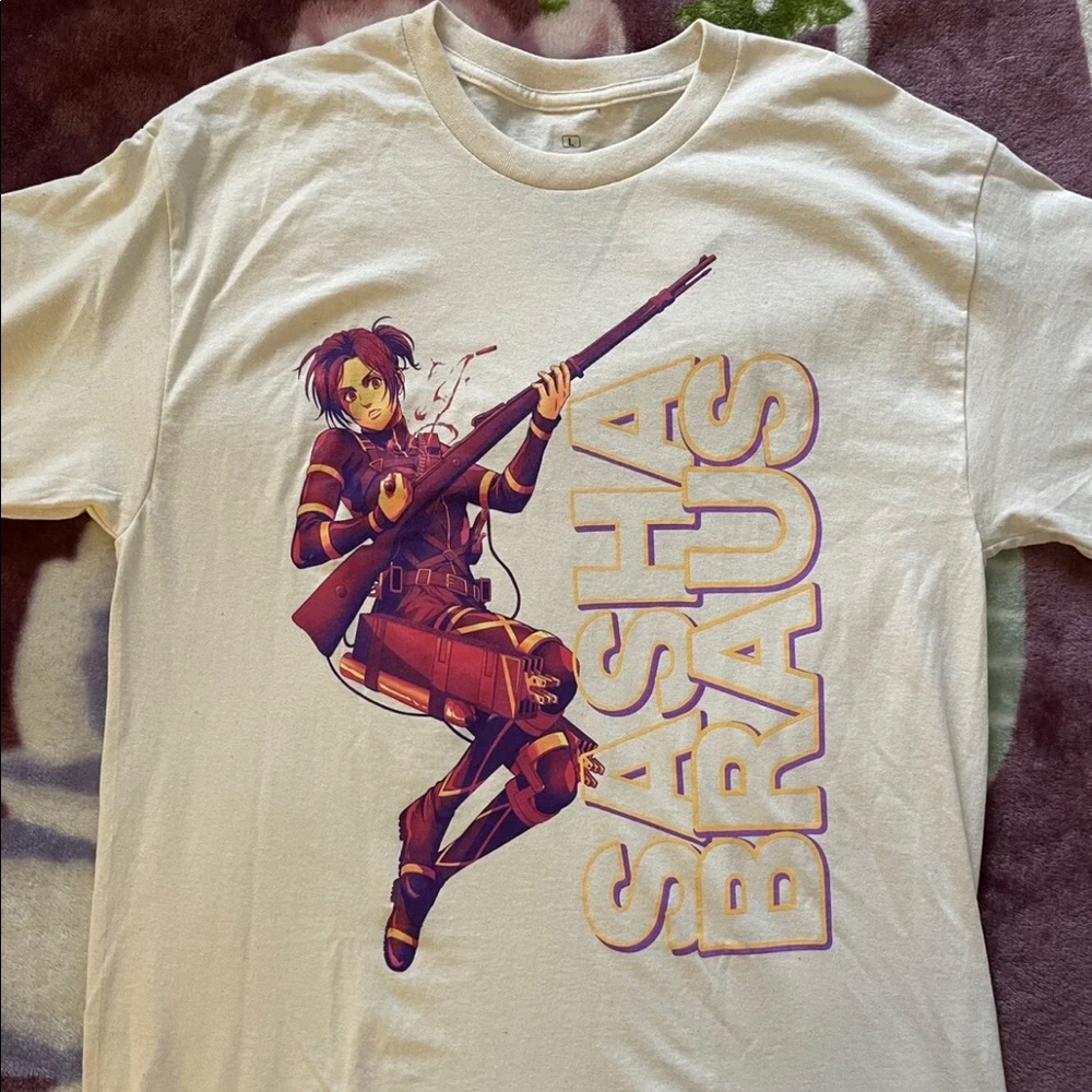Attack On Titan Sasha Braus Reloading T Shirt Size XL